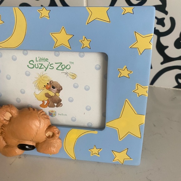 Little Suzy's Zoo Boof Brown Bear Keepsake Baby Photo Frame for 3.5" x 5" Pictur - Picture 3 of 4